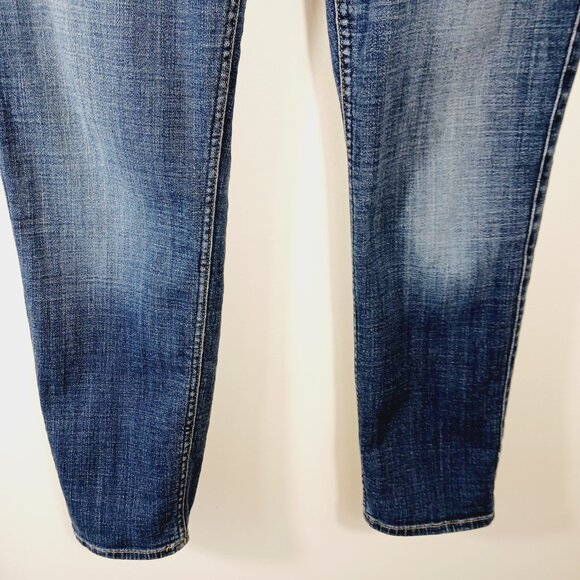 7 For All Mankind Jose Fina Boyfriend Skinny Jeans Size 30, Med Wash, Button Fly - Picture 6 of 16